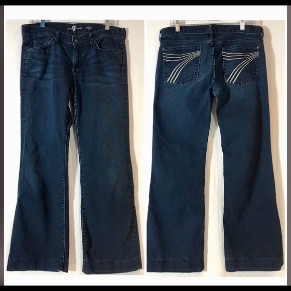 7 For All Mankind Denim - 7 For All Mankind Silver Stitch Dojo Flare Jeans